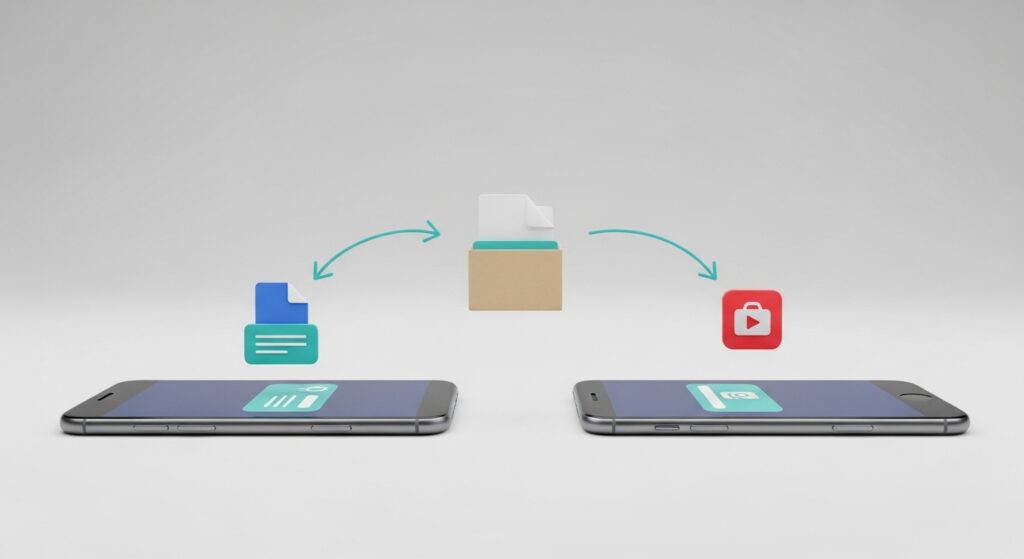 شرح مشاركة الملفات عبر Nearby Share أو Quick Share بين الأجهزة