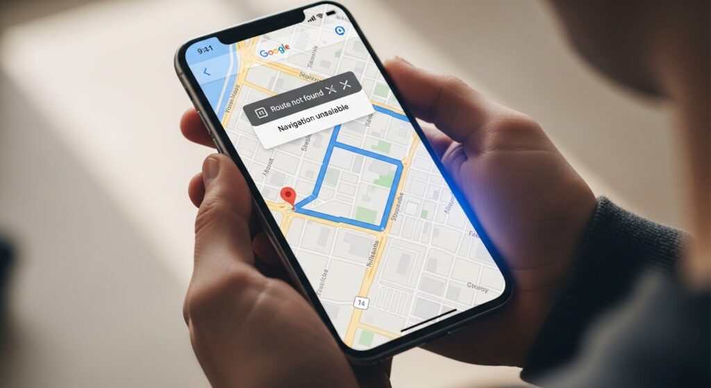 حل مشكلة Google Maps لا يبدأ الملاحة أو لا يعرض خط السير